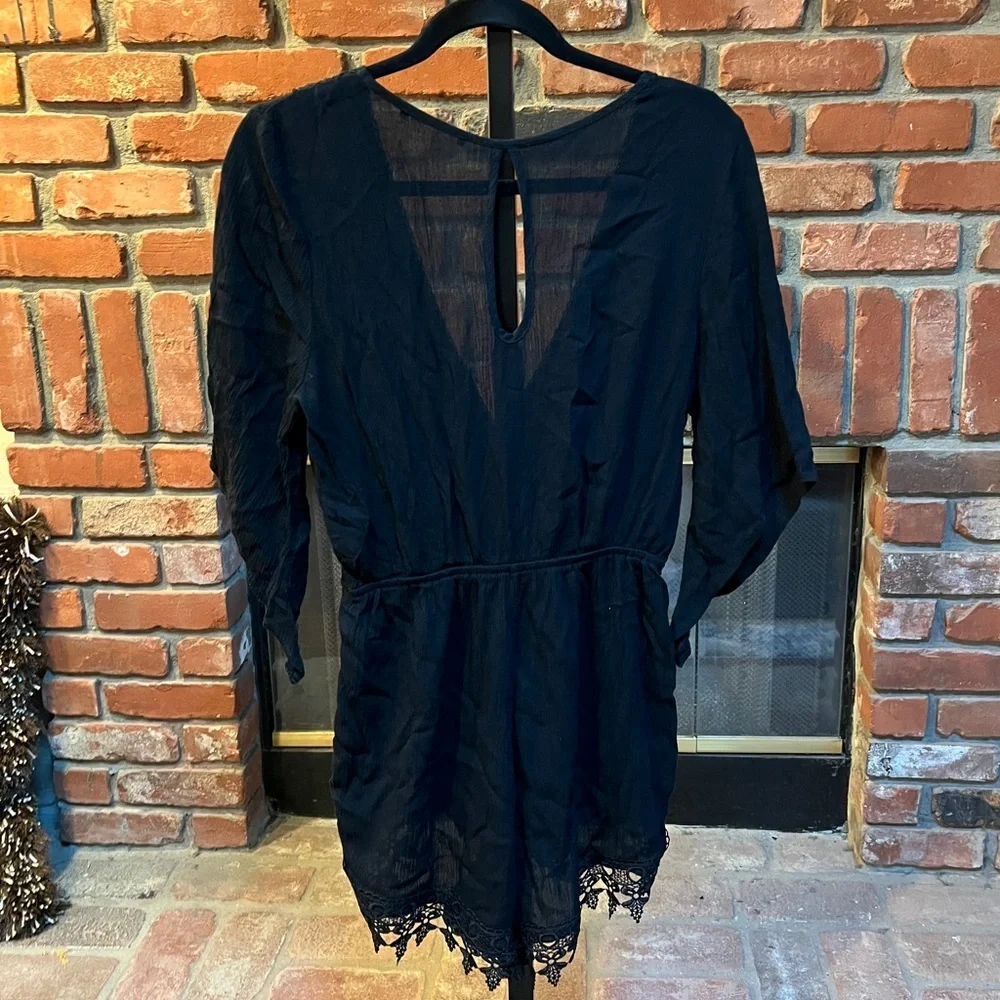 Unknown black embroidered
